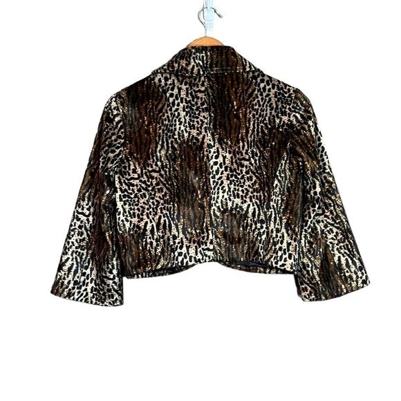 Guess Leonard print cropped blazer. Size medium - Picture 7 of 10